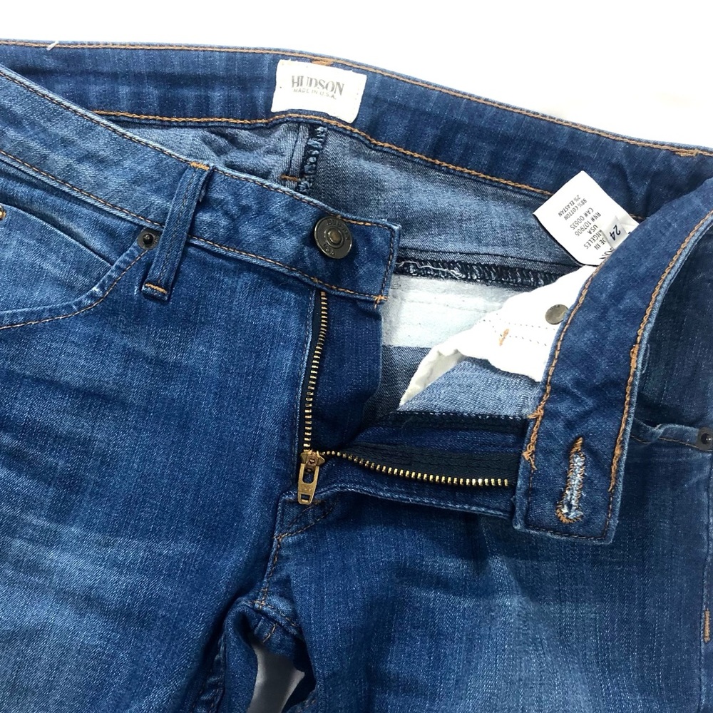 HUDSON BACARA Crop Straight Cuffed Jeans SZ 24 - Picture 9 of 12
